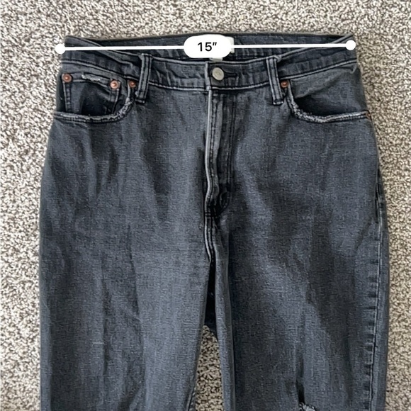 Abercrombie & Fitch Curve Love Ankle Straight Distressed Jeans - Size 29 / 8 - Picture 12 of 13